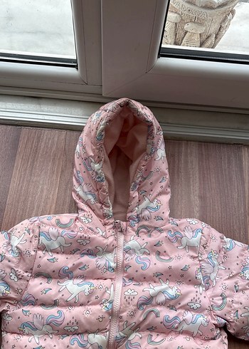 Kız Çocuk Kapüşonlu Unicorn Mont - Görsel 6