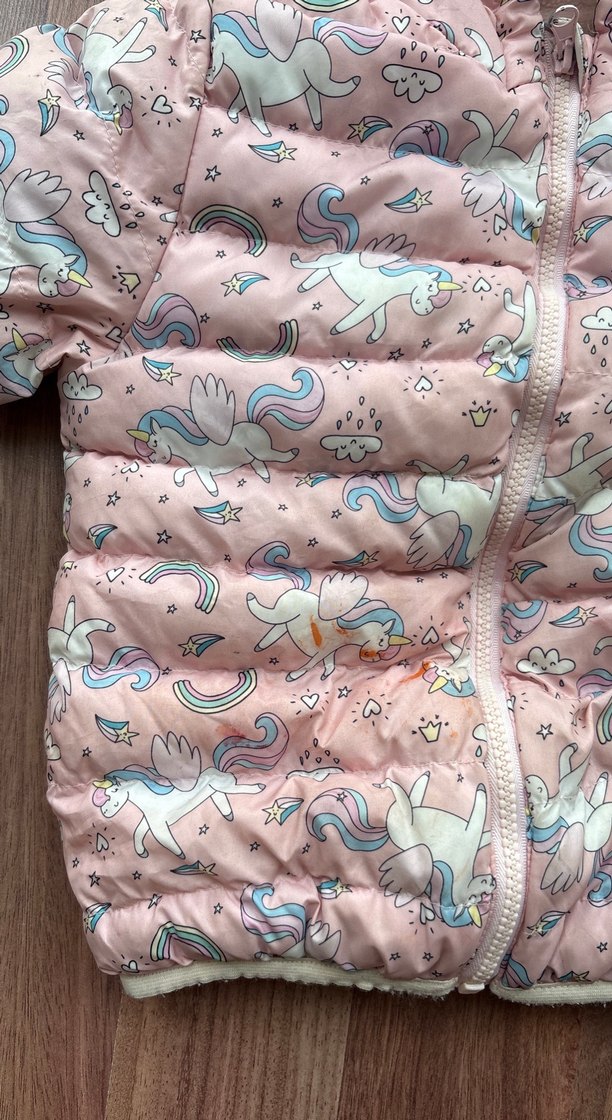 Kız Çocuk Kapüşonlu Unicorn Mont - Görsel 3