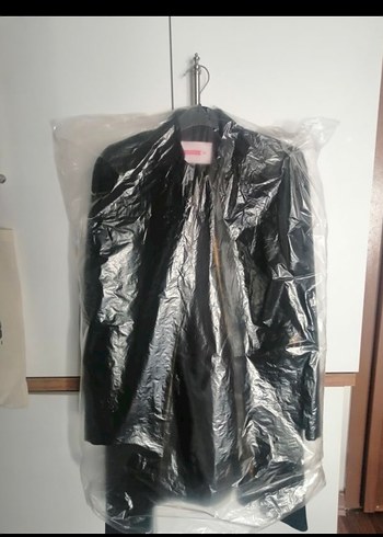 Siyah Süet Uzun Kadın Kaban - Görsel 6