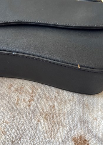 Tokalı Siyah Deri Kadın Omuz Çantası - Görsel 2