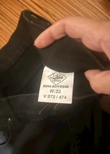 Siyah büyük beden Normal Boy Kadın Denim Pantolon - Görsel 2