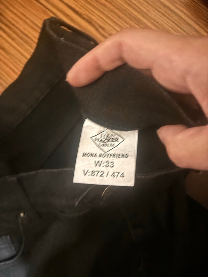 Siyah büyük beden Normal Boy Kadın Denim Pantolon - Görsel 2