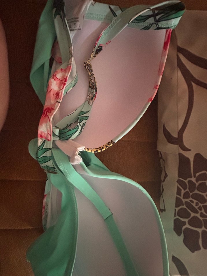 Turkuaz Drapeli Bohem Bikini Üstü - Görsel 3