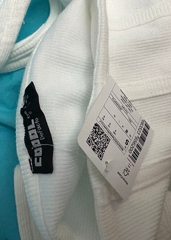 Pamuklu Askılı Beyaz Crop - Görsel 3