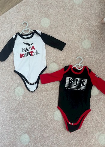 Bjk lisanlı Uzun Kollu Siyah Baskılı Bebek Body - Görsel 4