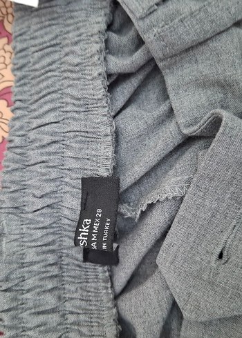 28 Beden Gri Kadın Kumaş Pantolon Midi Boy