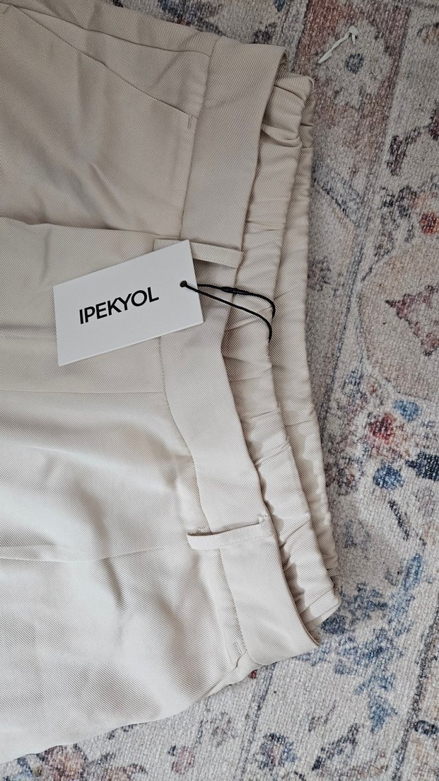 İpekyol Bej Çift Kat Bel Pantolon - Görsel 3