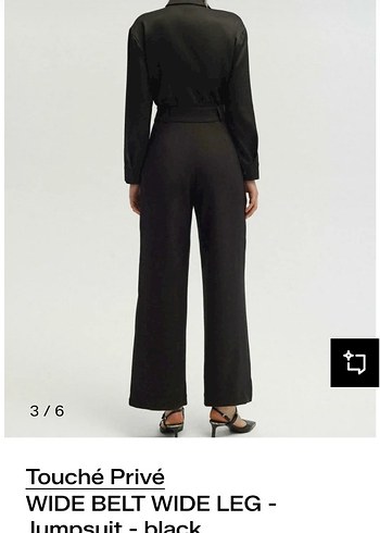 Siyah Kadın Midi Uzun Kollu Tulum - Görsel 3