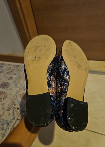 ELLE MARKA.Boncuk Detaylı Çok Renkli Kadın Topuklu Babet - Görsel 6