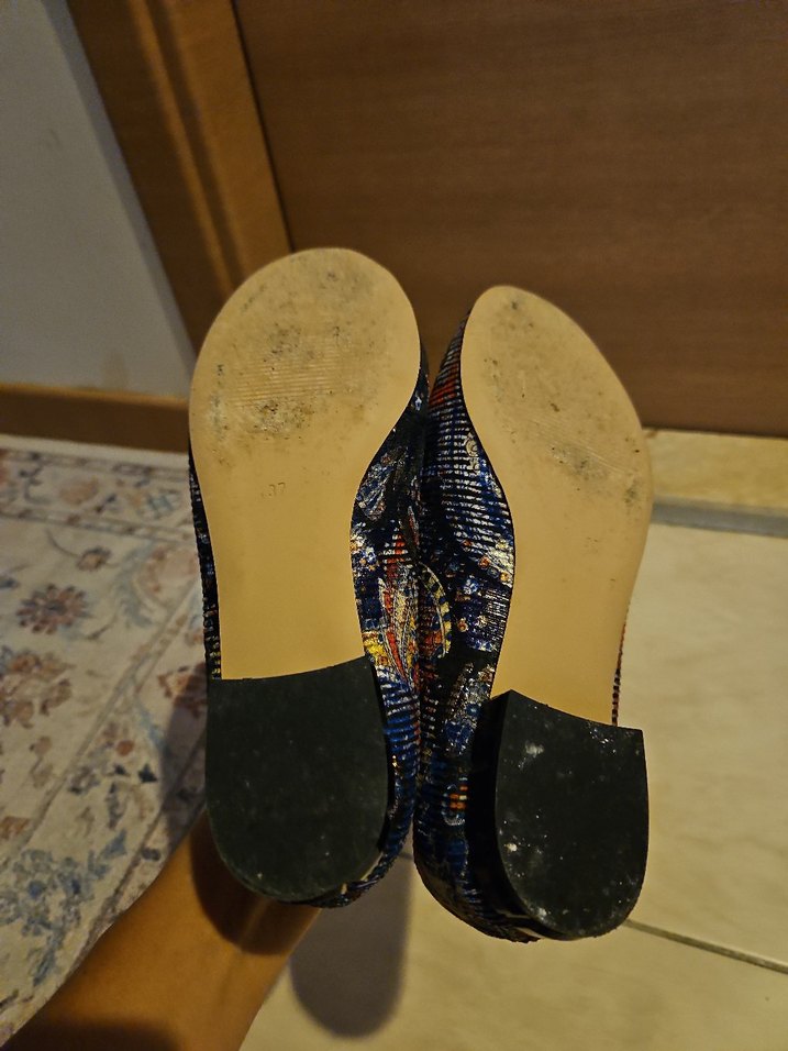 ELLE MARKA.Boncuk Detaylı Çok Renkli Kadın Topuklu Babet — görsel 6/7