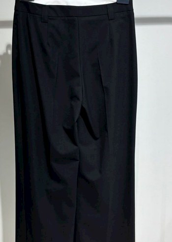 Siyah Kemerli Kadın Kumaş Pantolon - Görsel 4