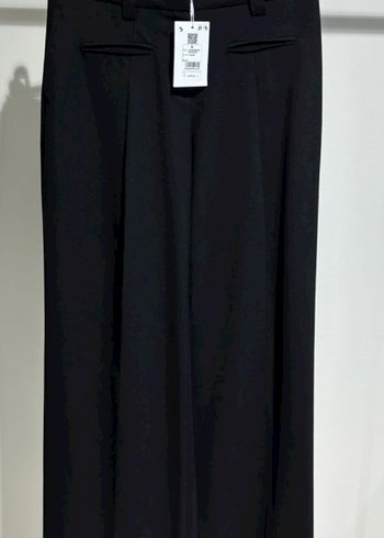 Siyah Kemerli Kadın Kumaş Pantolon - Görsel 2