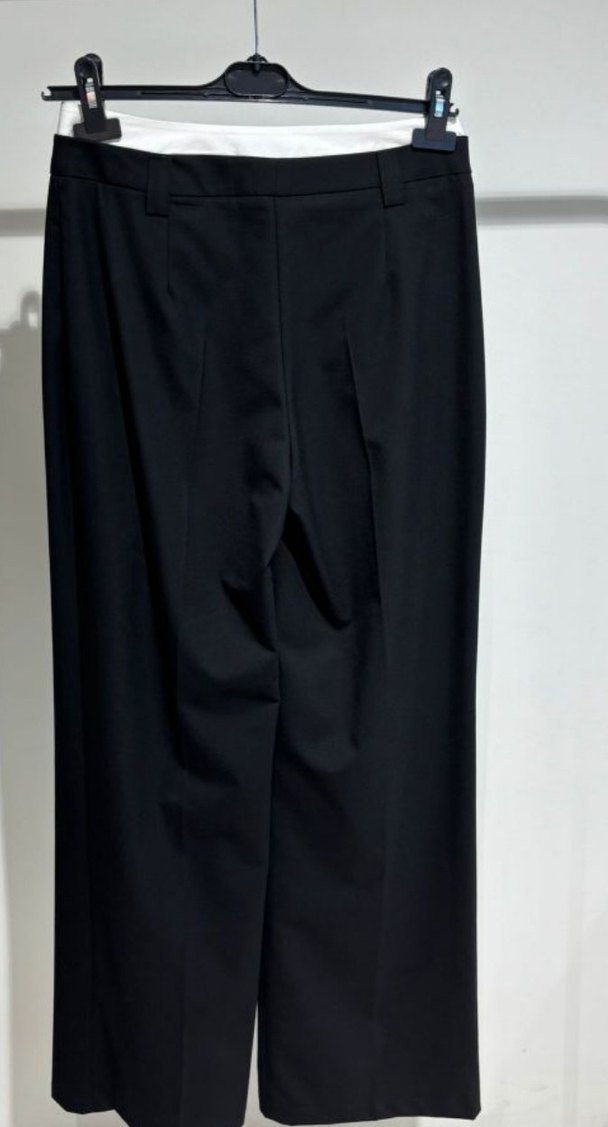 Siyah Kemerli Kadın Kumaş Pantolon - Görsel 4