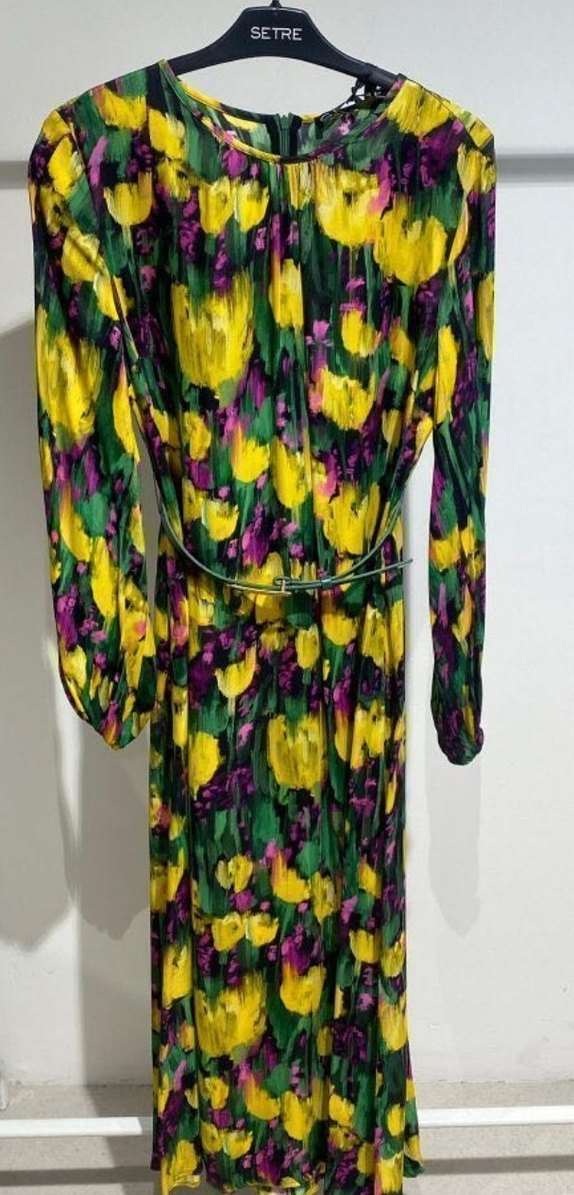 Setre  Desenli Uzun Elbise - Görsel 2