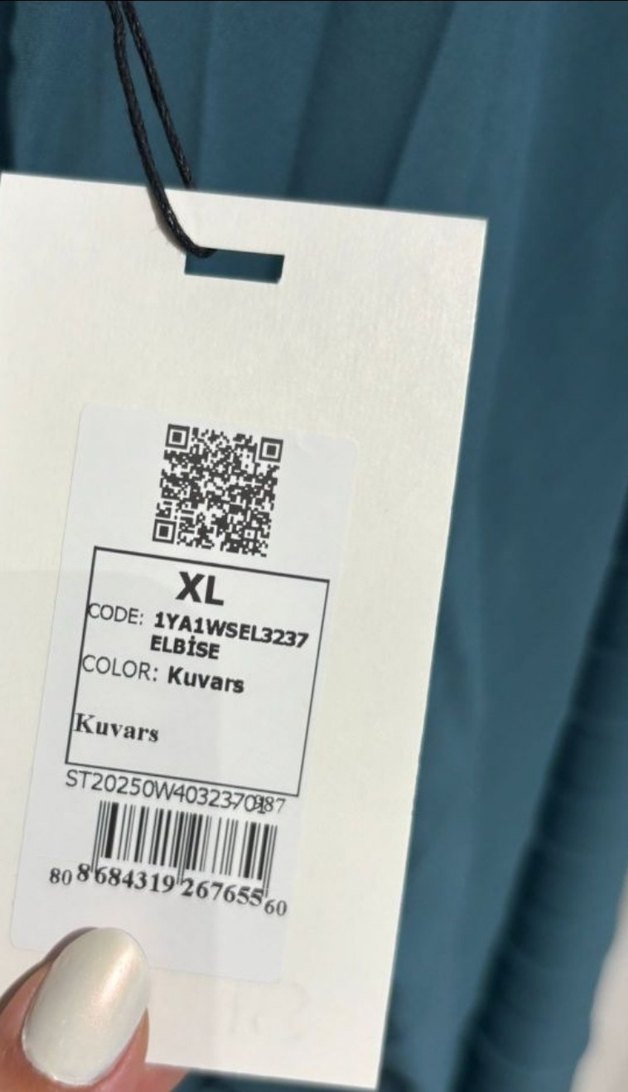 Turkuaz Pilili Uzun Kadın Elbise - Görsel 4