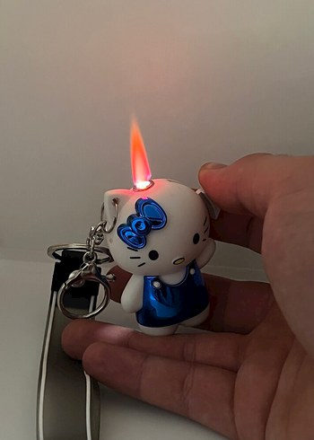 Diğer Mavi Yaylı Renkli Kadın Anahtarlık