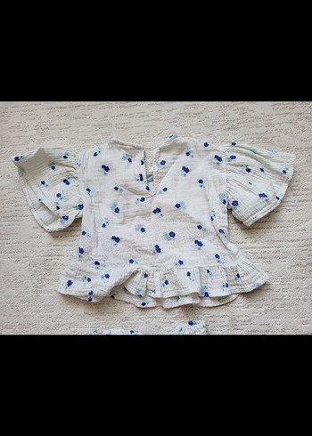 LC Waikiki Kız Bebek Çiçekli Fırfırlı Takım