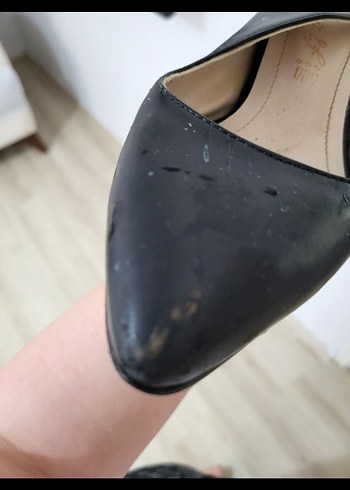 38 Beden siyah Renk Klasik Siyah Desenli Topuklu Ayakkabı