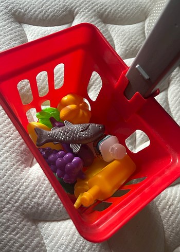 Bebek çocuk Renkli Oyuncak Sebze ve Meyve Sepeti - Görsel 6