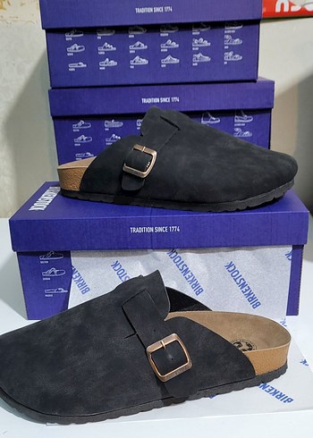 41 Beden siyah Renk Birkenstock Boston Terlik