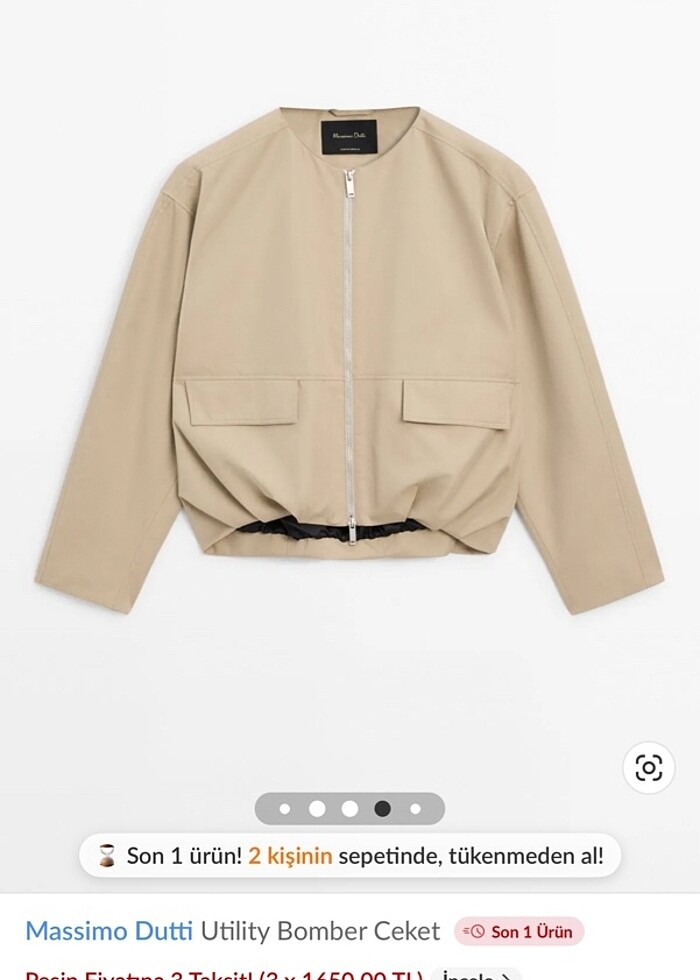 Massimo Dutti Bomber Ceket - Görsel 2