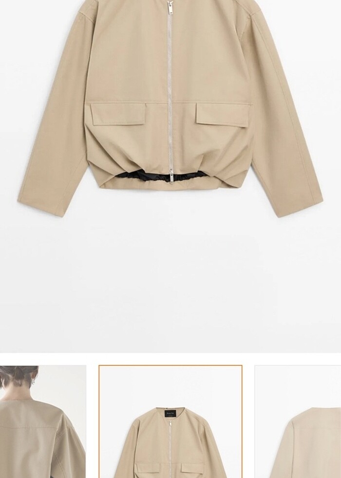 Massimo Dutti Bomber Ceket - Görsel 3