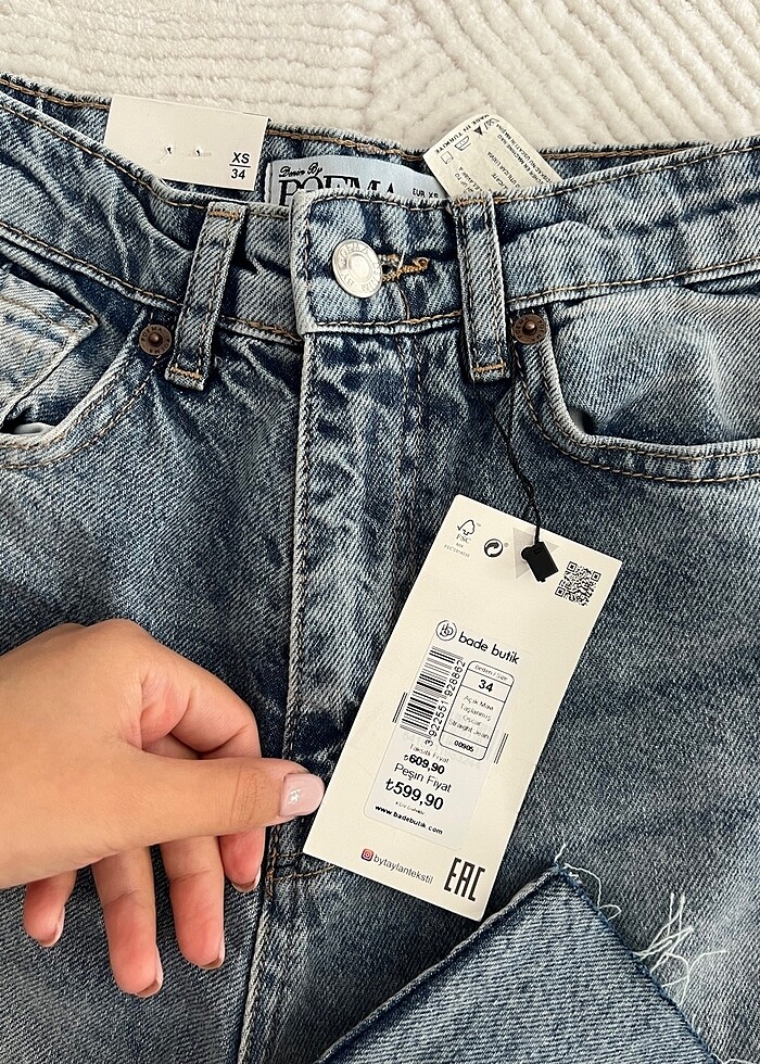 Mavi Bol Paça Stella Jean - Görsel 3