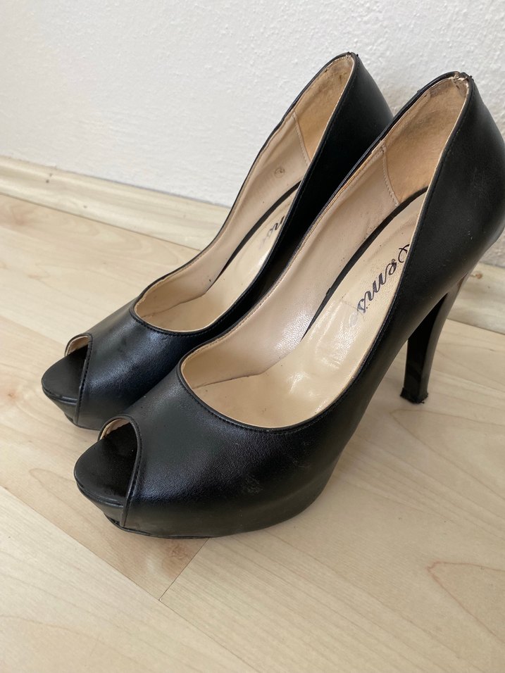 Siyah Tokalı Stiletto Topuklu Kadın Ayakkabı - Görsel 3