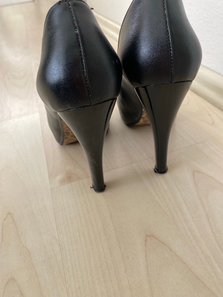 Siyah Tokalı Stiletto Topuklu Kadın Ayakkabı - Görsel 4