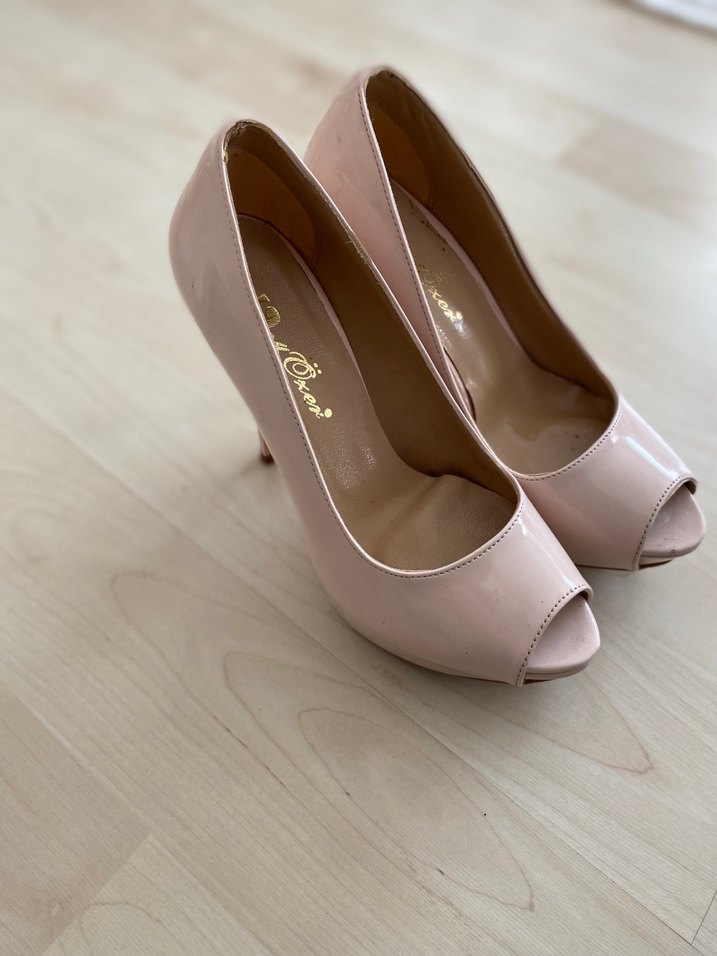 Pembe Rugan Stiletto Topuklu Kadın Ayakkabı - Görsel 2