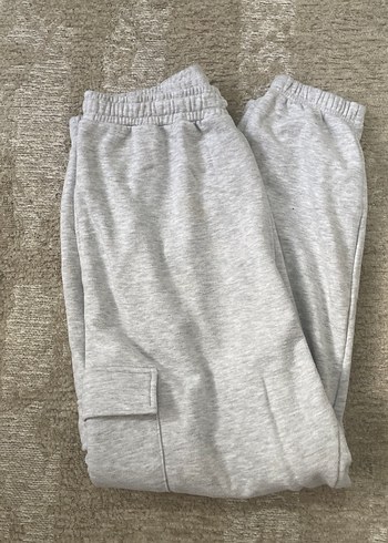 Gri Rahat Kesim Midi Kadın Eşofman - Görsel 3