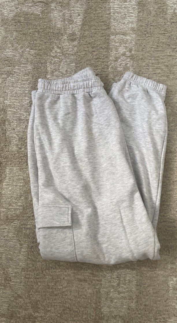 Gri Rahat Kesim Midi Kadın Eşofman - Görsel 3