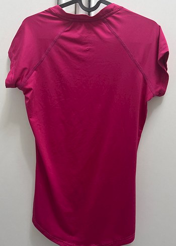 Nike Kadın Koyu Pembe V Yakalı Spor Tişört - Görsel 2