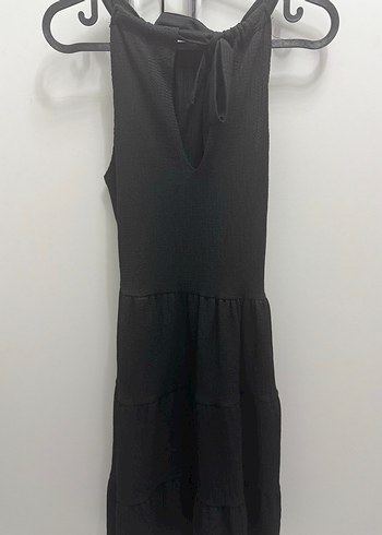 Kadın Siyah Pileli Uzun Elbise - Görsel 2