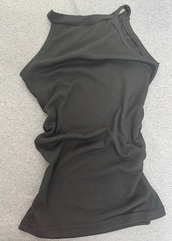 Drapeli Siyah Yüksek Yakalı Kadın Atlet - Görsel 2