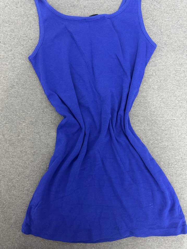 Mavi Kadın Atlet, kalın Askılı, Dar Kesim - Görsel 2