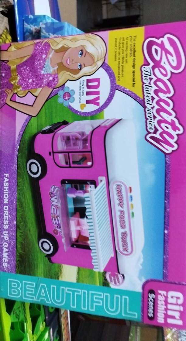 Renkli Pembe Happy Food Truck Oyuncak - Görsel 3
