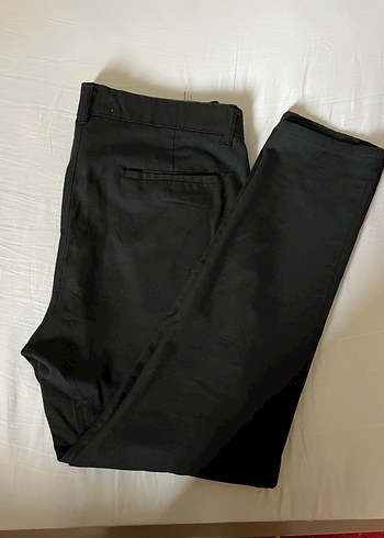 Siyah Midi Kumaş Pantolon - Görsel 2
