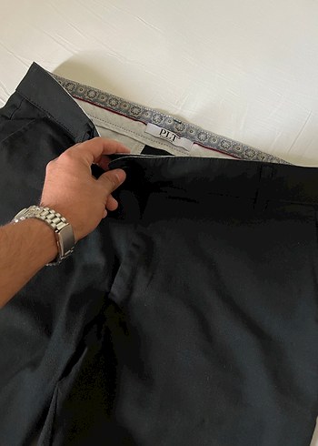 Siyah Midi Kumaş Pantolon - Görsel 5