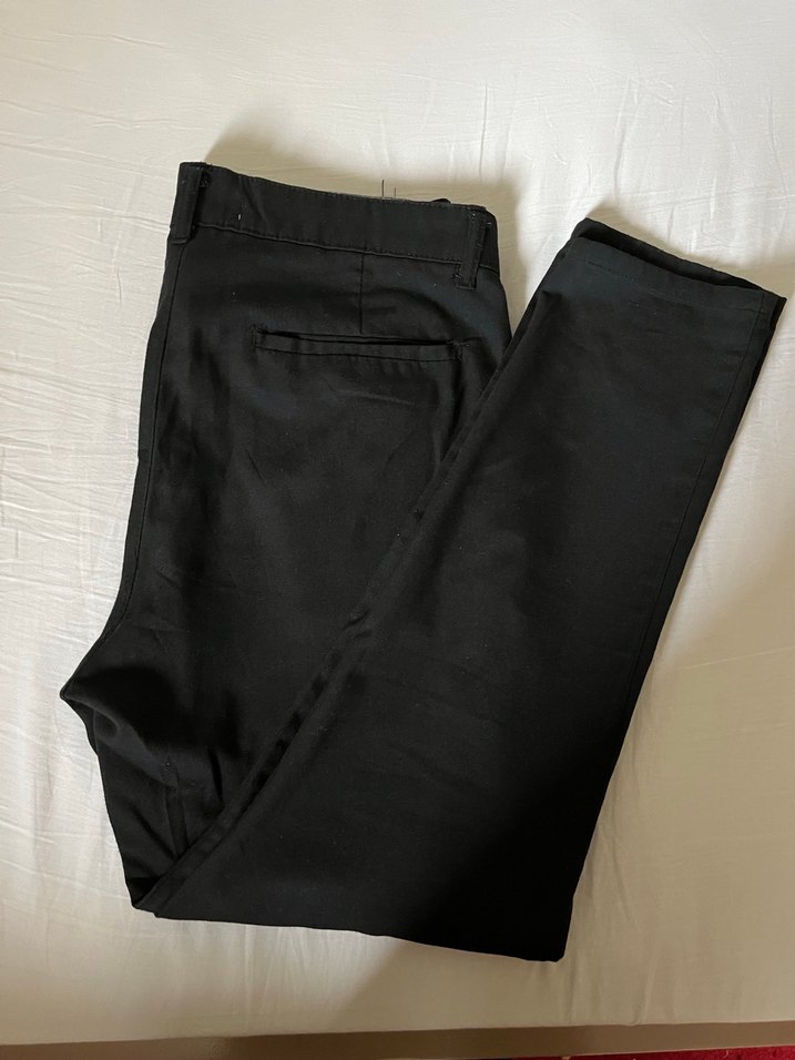 Siyah Midi Kumaş Pantolon - Görsel 2