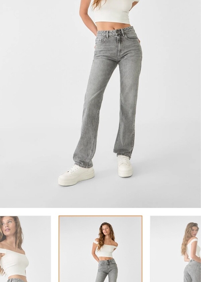 stradivarius mom jean - Görsel 2