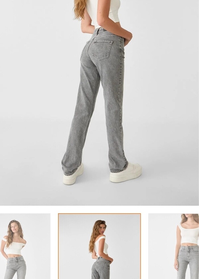 stradivarius mom jean - Görsel 3