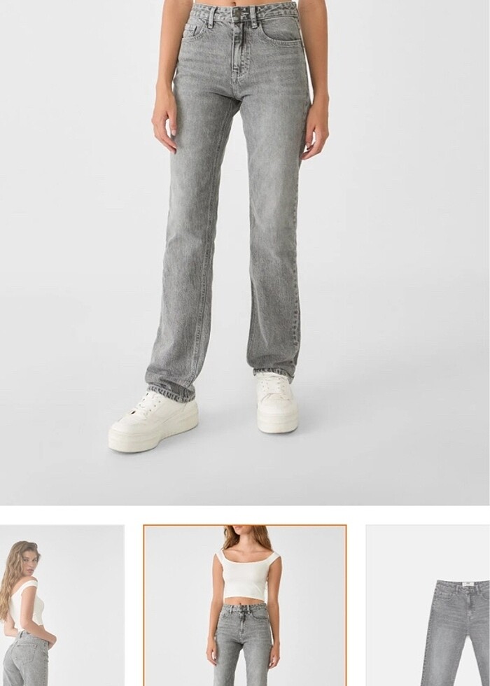 stradivarius mom jean - Görsel 4