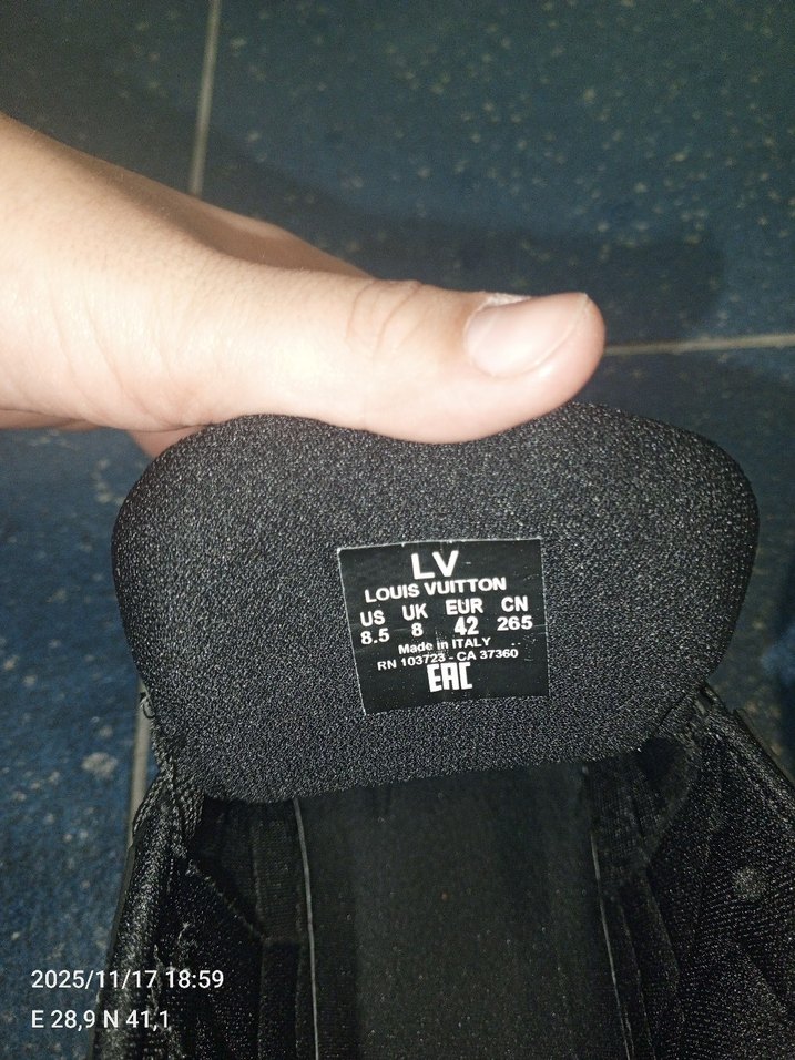 LOUİS VUİTTON 42 NOSiyah Bağcıklı Erkek Spor Ayakkabı - Görsel 4