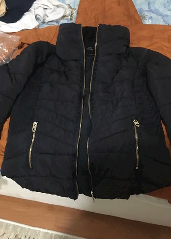 Zara Koyu Lacivert  Parka XS - Görsel 8