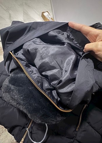 Zara Koyu Lacivert  Parka XS - Görsel 4