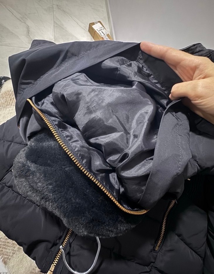Zara Koyu Lacivert  Parka XS - Görsel 4