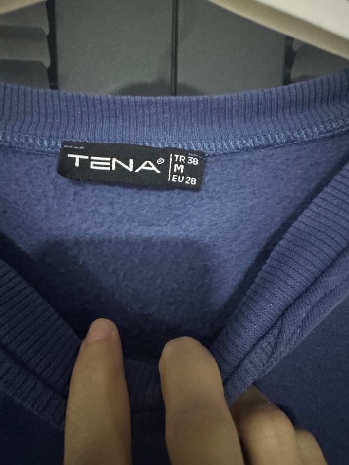 Mavi Crop Sweatshirt (Kadın) - Görsel 3