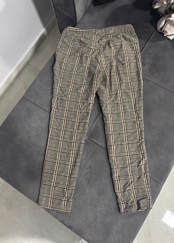Zara Kadın Kareli Kumaş Pantolon - Görsel 3