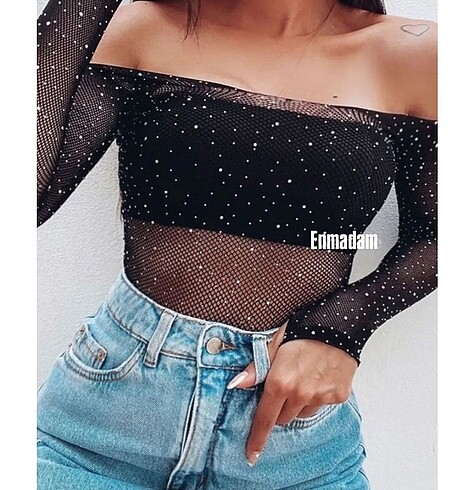 Zara Taşlı Bodysuit
